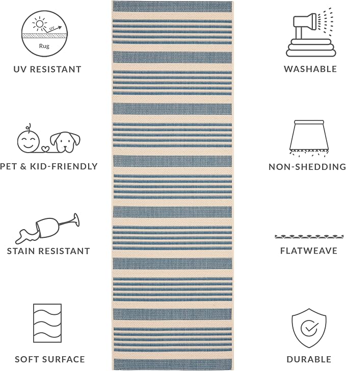 SAFAVIEH Washable Rug Outdoor Courtyard Collection - Image 5