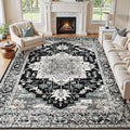 6x9 Area Rugs Living Room: Washable Vintage Rug Large Non-Slip Stain Resistant by JessibouAreaRug