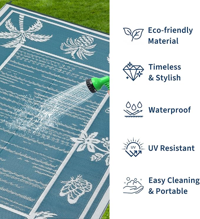 Garvee Outdoor Rug 5x8 Waterproof - Image 2