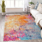 Lahome Modern Abstract Washable 5x7 Area Rugs by Lahome