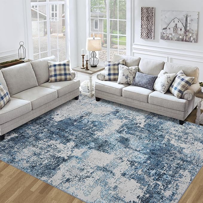 8x10 Area Rug for Living Room Bedroom: Large Washable Rug by Tosuoka