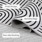 Washable Rug 4x6 Area Rugs for Living Room, Abstract Rug for Bedroom, Soft - Image 7