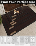 Mibao Front Door Mat Outdoor Entrance, Waterproof Dirt Trapper Doormat - Image 3