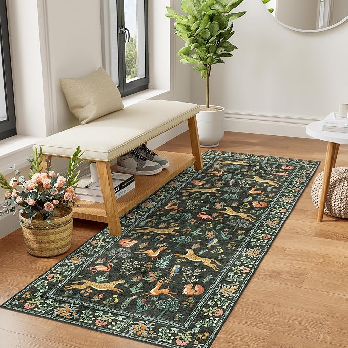 DUKINO 2x5 Rug for Hallway, Washable Kitchen Runner Rug by DUKINO