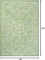 JONATHAN Y Boho Medallion Indoor Outdoor Area Rug 8X10 Cream/Green, Malta - Image 2
