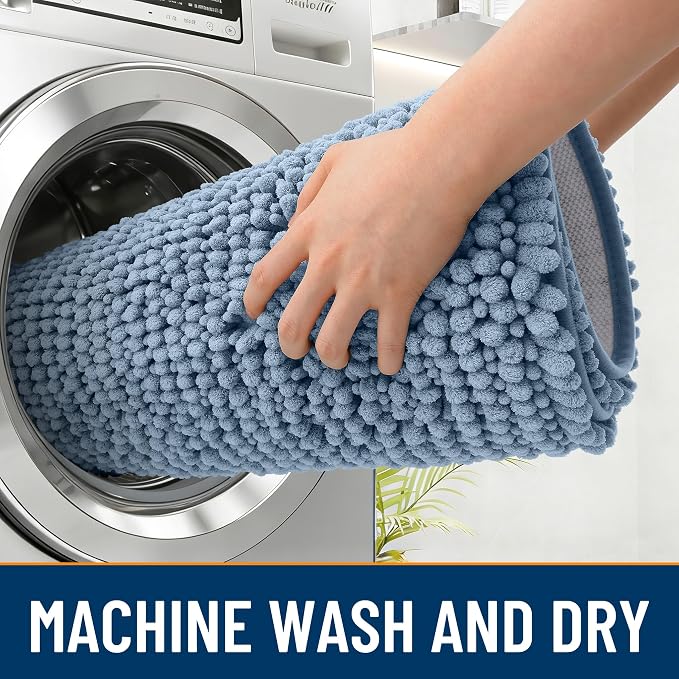 OLANLY Dog Door Mat for Muddy Paws 47x17, Ultra Absorbent Chenille Mud Doormat - Image 5