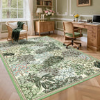 GarveeHome Forest Rugs 8x10, Botanical Low Pile Non Slip Stain Resistance Large - Image 2