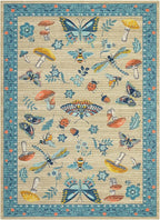 Mushroom Insect 8x10 Area Rugs, Washable Rugs - Image 4