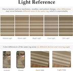 4x6 Easy Jute Stripe Area Rug Washable Beige Brown Indoor Outdoor Rug Non Slip - Image 6