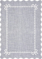GarveeHome Scalloped Bow Rug for Living Room, Solid Grey Rug for Dorm, Washable - Image 5