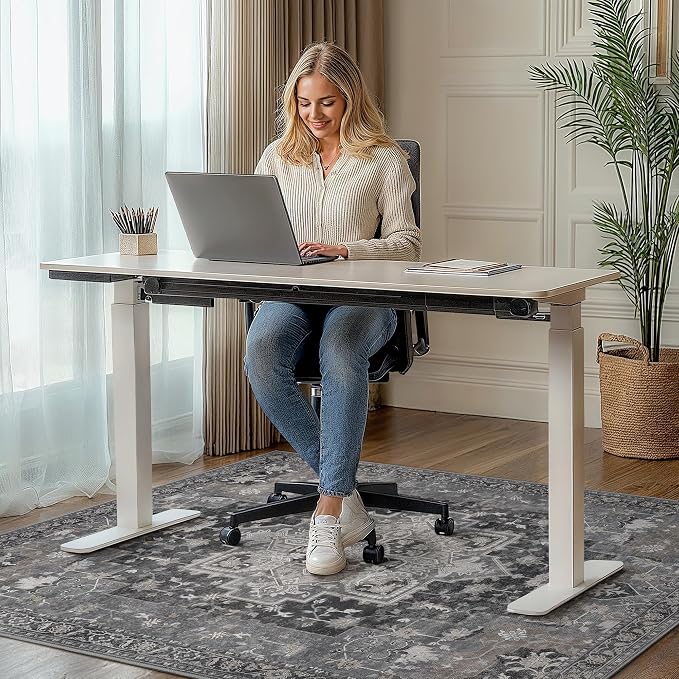 48"x60" Office Chair Mat for Hardwood Tile Floor, Under Desk Carpet Protector - Image 2