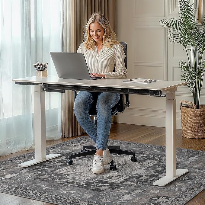 30"x48" Office Chair Mat for Hardwood Tile Floor, Under Desk Carpet Protector - Image 2