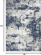 8x10 Area Rug for Living Room Bedroom: Abstract Washable Rug - Image 2