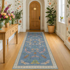 Blue Insect 2'6'' Wide 8' Long Hallway Runner Rug - Image 3
