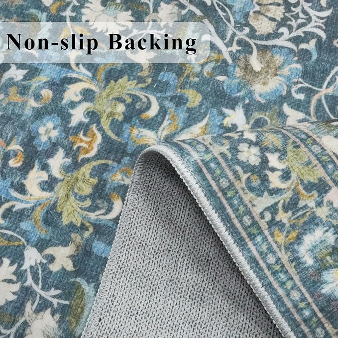 Hallway 3x10 Washable Runner Rug: Kitchen Rugs Entryway Area Rugs Vintage Soft - Image 5