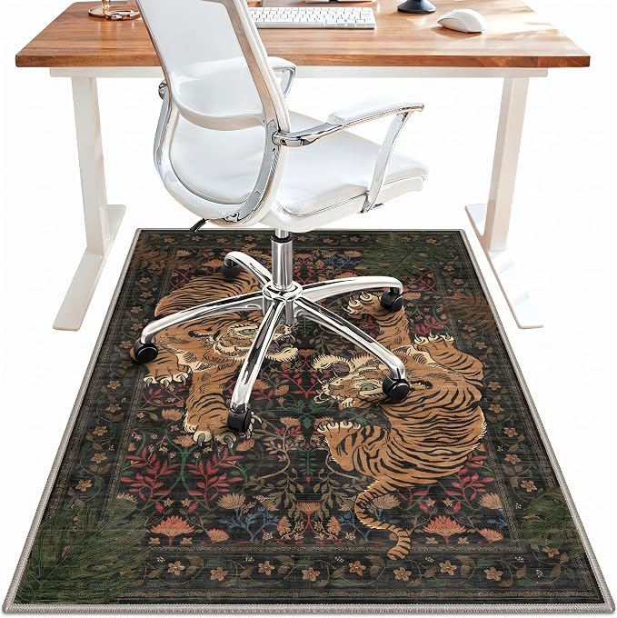 48"x60" Office Chair Mat for Hardwood Tile Floor, Under Desk Carpet Protector by BESBLEE