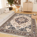 CAPALOCA Machine Washable Rugs Nursery Rug 6x9 Cute Girl Non Slip Low Pile by CAPALOCA