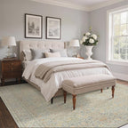 GENIMO 6x9 Area Rug for Living Room, Washable Vintage Floral Low-Pile Non-Slip - Image 3