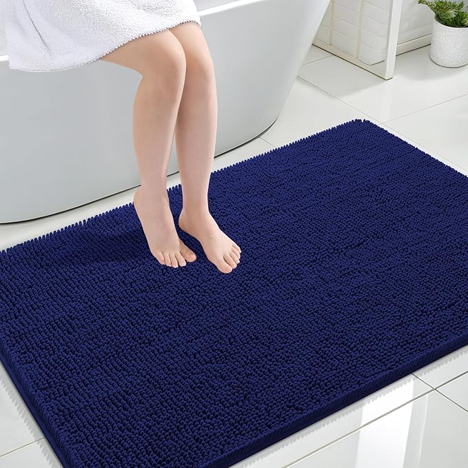 OLANLY Large Bathroom Rugs 44x32, Extra Soft Absorbent Chenille Bath Rugs by OLANLY