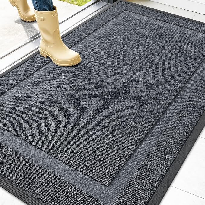 OLANLY Front Door Mat Indoor Outdoor Entrance, Waterproof All-Season, by OLANLY