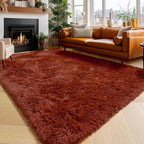 Amdrebio Terracotta Rust Area Rugs by Amdrebio
