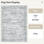 Soalmost 2x3 Washable Rugs for Kitchen, Powder Room Small Area Rug Non-Slip - Image 5