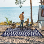 GENIMO 5'x8' Outdoor Rug Waterproof, Reversible Mats, Area Rug, Plastic Outside - Image 2