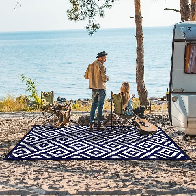 GENIMO 5'x8' Outdoor Rug Waterproof, Reversible Mats, Area Rug, Plastic Outside - Image 6