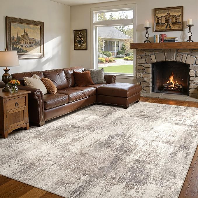 DMOYEST 10x12 Area Rug for Living Room, Washable & Non Slip Large Indoor Carpet by DMOYEST