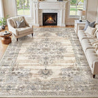 Washable 6x9 Area Rug for Living Room by JessibouAreaRug