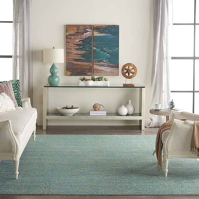 Nourison Home Nourison Essentials Blue Green 10' x 14' Area Rug - Image 4