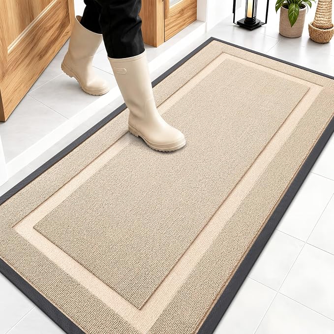 OLANLY Front Door Mat Indoor Outdoor Entrance, Waterproof All-Season, by OLANLY