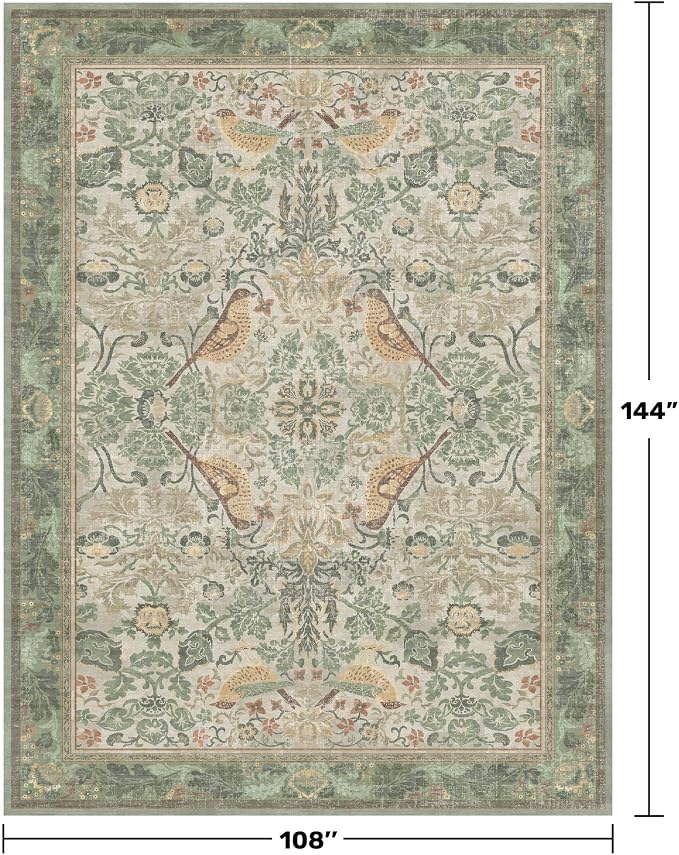 Boho Dining Room Rugs for Under Table 9x12 - Image 2