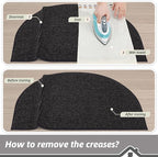 BEQHAUSE Dirt Trapper Door Mat 26" x 40" Half Circle Non-Slip Washable Doormats - Image 9