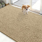 OLANLY Dog Door Mat for Muddy Paws 48x30, Ultra Absorbent Chenille Mud Doormat by OLANLY