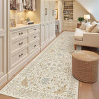 Madane Hallway Rug 3x10, Kitchen Rugs Washable Entryway Rug 10ft Vintage by Madane