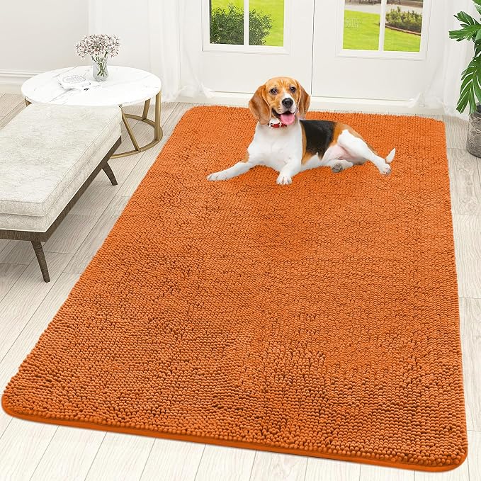 OLANLY Dog Door Mat for Muddy Paws 59x35, Absorbs Moisture and Dirt, Absorbent by OLANLY