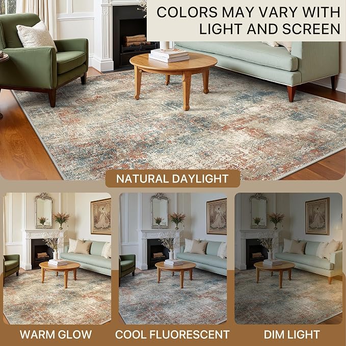 BEIMO Area Rugs 9x12 for Living Room Bedroom, Modern Abstract Machine Washable - Image 6