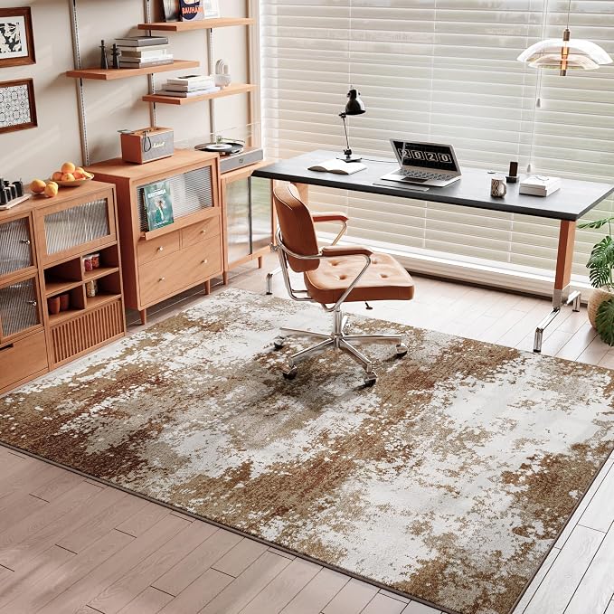 Entryway Rug 3x5 Brown Door Mat Indoor Entrance 36x60, Washable Small Throw Rugs - Image 4