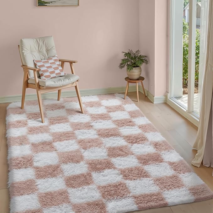 PureCozy Checkered Rug 5x7 for Living Room - Image 3