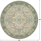 Hazo Haus Washable Sage Green 5ft Area Round Rug - Image 2