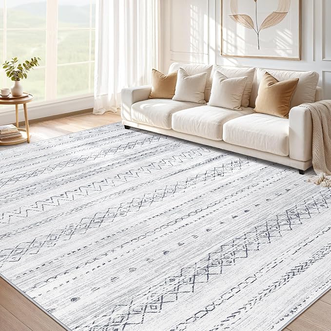 cotiled 8x10 Area Rugs Living Room Rug: Washable Boho Rugs by COTILED