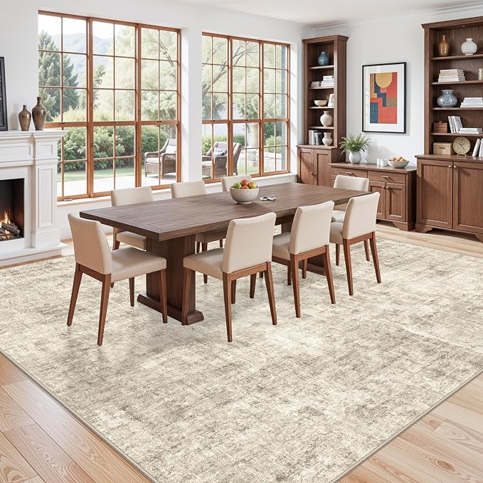 12x12ft Square Living Room Rug – Non-Slip Washable Extra Large Floor Carpet - Image 4