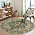 TOPRUUG Washable Oriental Area Rug - 5ft Round Rugs by TOPRUUG