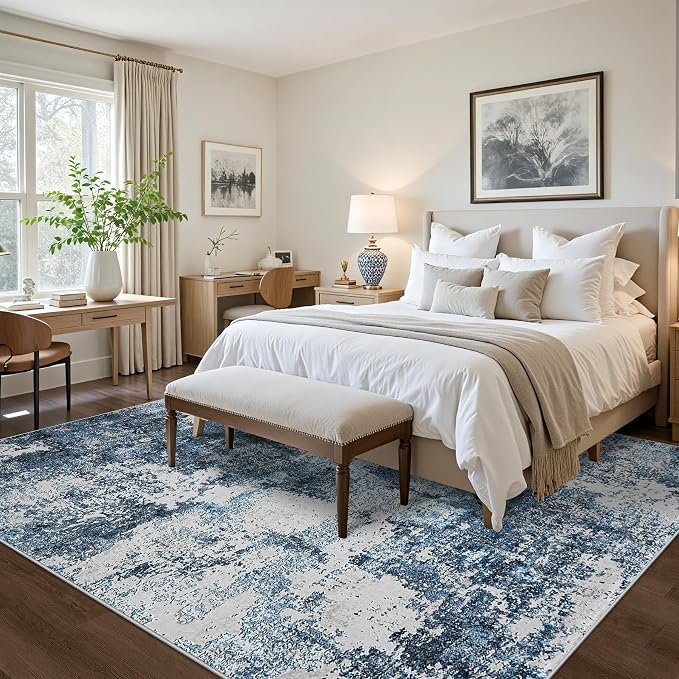 Area Rug 9x12 Living Room: Large Washable Rug - Image 3