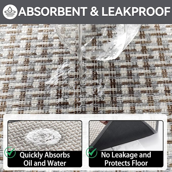 YDKGL Door Mat 31"x47", Dirt Resistant and Absorbent, Non-Slip Rubber Backing - Image 7