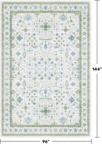 Cream Green Large 8x12 Area Rug - Image 2