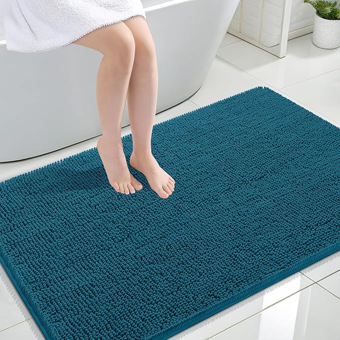 OLANLY Large Bathroom Rugs 47x32, Extra Soft Absorbent Chenille Bath Rugs by OLANLY