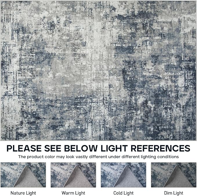 5x7 Area Rugs for Living Room Rug Washable: Modern Rug for Dining Room Bedroom - Image 8