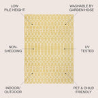 JONATHAN Y Moroccan Geometric Indoor Outdoor Area Rug 4X6 Yellow/Cream - Image 2